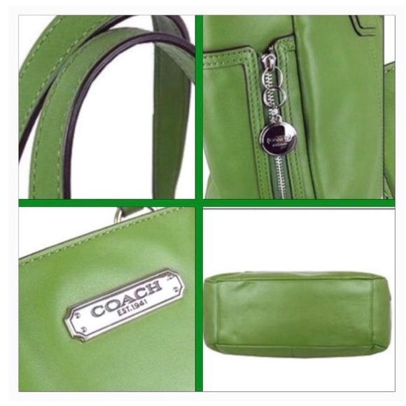COACH 👜 Gallery Leather Zip Tote - Green 💚 - Picture 3 of 8